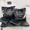 Handbags Drawstring Bag Designer Inspired Bags Fashion Tote Genuine Leather Gold or Silver Chain Shoulder Office Travel Shopping Popular Luxury Handbag