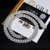 Groothandel Prijs Sieraden Factory S925 Sterling Silver Lab Diamond Hip Hop Iced Vvs Moissanite Chain Cuban Link