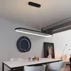 Candelabros Diseñador Comedor Lámpara de techo Ins Nordic Minimalista Bar Mesa Creatividad Palabra LED Tira Moderna Simplicidad