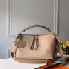 جلد ماهينا العجل مثقبة مع أكياس الكتف النمط BeauBourg MM Hobo Bag Bage Leather Leather Top Handbag T281V