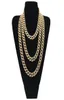 Hip Hop Bling Fashion Chains necklaces Jewelry Mens Gold Silver Miami Cuban Link Chain Necklaces Diamond Iced Out Chian4939034
