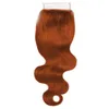 Yirubeauty 350 # couleur péruvienne indienne cheveux vierges crus 3 paquets avec fermeture en dentelle 4X4 10-30 pouces vague de corps partie libre doubles trames avec fermetures supérieures