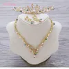 Vintage Baroque Bridal Tiaras Sets Gold Colorful Crystals Princess Headwear Stunning Wedding Tiaras Earrings 2 Pieces Sets 13 5 3 236C