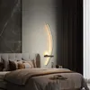 Duvar lambaları Modern LED lamba minimalist şerit Sconce Siyah Altın Dekoratif Yatak Odası Başucu Çalışması Ev Kapalı Işık Lusters