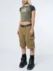 Kobiety damskie damskie damskie topy do druku śliczne punkowe graficzne letnie koszulki z krótkim rękawem e-girls Teen estetyczny top streetwear