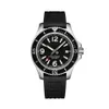 Relojes de pulsera Superocean Man Cerámica Bisel Negro Azul Caucho Acero inoxidable Movimiento mecánico automático Watch267V