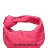 Woven venetaabottegaa Autumn/winter Jodie Handbag Rose Red Mini Women's Dumpling Bags 40XF