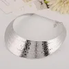 Lufang 2021 Brand Fashion Boho Silver Color Maxi Big Collier Big Bunk Punk Collar Necklace Necklace Womendery1289e