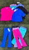 LU-1807 Spring herfst Kinderen Sports Zipper Fashion Trend Jacket en Bell-Bottom Fiess Flare Pants