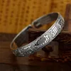 Bangle Retro Buddhist Six-Character Pisma Bransoletka Otwarcie Akcesoria Otwarcie Klasyczne Lotus Nanwu Polami Heart Sutra