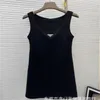 Klassisches Damen-T-Shirt mit Buchstaben-Abzeichen, Tank-Top, sexy, modisch, weiß, schwarze Rückseite, T-Shirt, kurzes, langes Sweatshirt, Hip-Hop-Street-Style, Designer-ärmellose T-Shirts