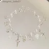 Charm Bracelets Handmade Star Bow Knot Beaded Bracelet Gorgeous Romantic Coquettish BraceletL231214