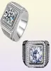 حلقات الورك الجديدة الماس الكاملة للنساء للرجال 039S جودة فاشايون الهيب هوب إكسسوارات Crytal 925 Silver Ring Men0391997170
