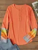 Camicette da donna donna primaverile a strisce autunno a strisce a strisce lunghe camicetta arancione camicie in stile moda cagnella da supporto casual busas