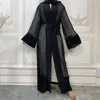Etnische kleding Ramadan Marokko Jurk Moslimvrouwen Abaya India Abaya Dubai Turkije Polka Dot Feestjurken Kaftan Robe Longue vestidos