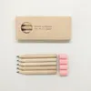 Pencils Fromthenon Traveler's Brass Pencil's Replacement Five Pencils and Four Erasers In Packs Accessory Standby Cute School Supplies 231212