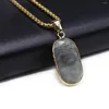 Pendentif Colliers Pierre Naturelle Aigue-Marine Obsidienne Collier Hexagonal Bijoux Exquis Énergie Cristal Accessoires Cadeau Pour Hommes Et Femmes