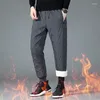 Erkekler Pantolon Kış Polar için Erkekler İçin Kuzular Yün Sıcak Pantolonlar Sıradan Kalın Homme Giyim Büyük Boyut Joggers Sweatpants
