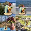 Garden Decorations Perfect Gnome Dwarf Couple Resin Statue Craft Christmas Party Decoration For Home Office Fairy-Tale Gardens Drop Otolr