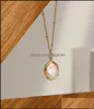Pendentif Colliers Pendentifs bijoux Amaiyllis 14K or Baroque clavicule mode bouton naturel collier de perles d'eau douce pour les femmes 7605104