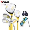 Schlägerköpfe PGM 3–12 Jahre alte Kinder-Golfschläger-Set, Kinder, Jungen, Mädchen, Anfänger, Golftraining, Holz, Eisen, Swing-Putter, Tasche, Geschenk, JRTG007 231211