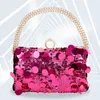 Sequin Dinner Bag, Handbag, Pearl Chain Women's Bag, High-end Dress Bag, Large Capacity Handbag 231215