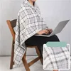 Blankets Soft Thickend Double Layer Warm Shawl Blanket Plaid Coral Velvet Throw Blankets for Sofa Comfortable Flannel Warmth Lap Blanket 231212