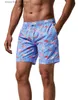 Shorts maschile da bagno maschile flamingo 3d surf board corto per bambini pantaloncini da spiaggia maschile mascolina pantaloni sportivi slip boy boy l231212