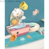 Banyo oyuncakları yaz hediye taşınabilir komik banyo zaman oyuncak yüzen oyuncak etkileşimli bebek oyuncak h055 q231212