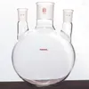 Straight Three Mouth Ball Bottle Capacity 5000mL Heavy Wall High Strength Borosilicate Glass Flask F44