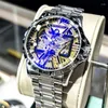 Orologi da polso AOKULASIC Orologio da polso da uomo Meccanico automatico Sport militare Orologio maschile trasparente Top Skeleton Hollow Watch 515