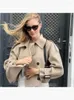 Giacche da donna in stile britannico Autumn Fashion Ladies a doppio petto di lana spessa 2023 Office casual invernale Lady Outwear Coats