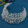 Hårklipp A107 Bröllopstillbehör Fashion Bride Piece Rhinestone Women Jewelry Crystal Bridal Headpiece Party Tiaras Headwear