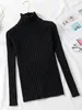 Suéter feminino cashmere elegante tartaruga pescoço suéter feminino macio malha pulôveres básicos gola alta solta quente feminino malhas jumper