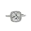 Solitaire Ring Cushion Cut 3Ct Lab Diamond Ring 925 Sterling Sier Engagement Wedding Band Rings For Women Men Moissanite Party Jewelry Dh3Ak