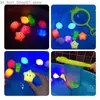 Bath Toys Glowable Animal Washing Water Set Floating Water Light Net Fishing Fish Spela Water Toys Children's Baby Bath Toys Floating Q231212