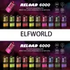 Original Reload 6000 Pd Elfworld Mary Lost Bar Wape Disposable Vaper Puff bar Superbar Pro Max Legend 12K 15k 18K Replacement Pod prefillled Lowitte Rechargable Pod