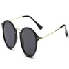Masowe klasyczne okrągłe okulary przeciwsłoneczne złota metalowa rama projektanta lustra Słońce okulary mężczyźni kobiety Flash Shades L8S z case237m