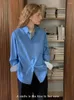 Женские блузки, хлопковая свободная повседневная всесезонная рубашка, однобортная официальная модная женская рубашка 2023 г.