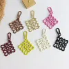 Design Unique Geometric Hollowing Keychain Delicate Multi-color Bag Charm Pendant