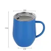 Thermos a doppia parete sottovuoto isolato in acciaio inossidabile da 12 once 350 ml con sublimazione, bicchiere da vino, bicchiere da vino, con coperchio scorrevole, bicchiere da champagne ZZ