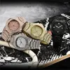 Zegarki na rękę Duże marki dla mężczyzn Zespół mody Hip Hop Full Diamond Golden Luxury Calendar Quartz Watch Relogios Masculinos 2024