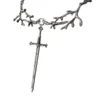 Collana girocollo con ramo di albero medievale con pendente a forma di spada, regalo di gioielli vichinghi, ornamento a catena con ciondolo a forma di spada