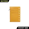 Notitieblokken Moterm Rits Flyleaf voor Pocket A7 Formaat Ring Planner Echt Pebbled Grain Leather Divider Munt Opbergtas Notebook Accessoire 231212