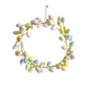 Couronne d'œufs de pâques, fleurs décoratives, 36Cm, 1 pièce, simulation d'œufs colorés, bricolage de printemps, pendentifs muraux suspendus pour la maison