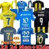 23/24 Neymar Jr al Nassr FC Ronaldo Soccer Jerseys Men Kider Hilal Uniform Cr7 Boys Shiirt Benzema Fans Playerバージョンジャージー