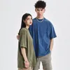 T-shirts voor heren 12 kleuren Zomer heren sneeuwgewassen effen hiphop effen kleur basic t-shirts streetwear harajuku casual katoenen tops tees