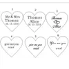 Newwhole-50 pezzi personalizzato Crystal Heart Personalized Mrs Love Heart Wedding Souvenirs Decoration Centrotavola Favors294Z294Z