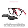 Lunettes de soleil Cadres O-Q CLUB Lunettes pour enfants Garçons Filles Cat Eye Lunettes de soleil mode Clip magnétique optique sur montures de lunettes polarisées UV400 19977 231211