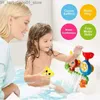 Bath Toys Baby Bath Toy Wall Sunction Cup Track Water Games Children Bathroom Monkey Caterpilla Bath Shower Toy for Kids Birthday Gifts Q231211